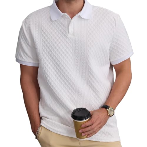 T-shirt d'été décontracté homme en jacquard contre la chaleur