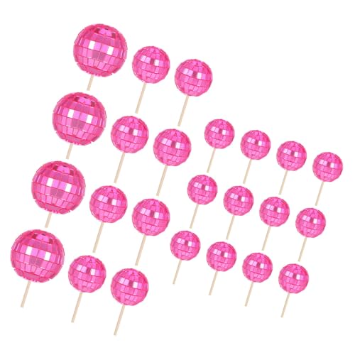 Pocoiau 24 Pièces Discos Thèmes Gâteau À Thème pour Célébration d'anniversaire Inserts GAKES