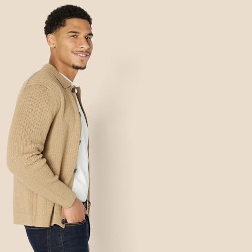 Amazon Essentials Men's Relaxed-Fit Collared Cardigan Sweater2