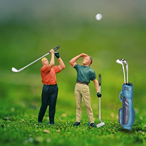 23 Pieces Dollhouse Miniature Sports Set Mini Golf Baseball Tennis Racket Tiny Golf Ball Clubs Ball Bats Mini House Decoration Accessories For Dollhouse Collection Cake Topper Decor #TOP4