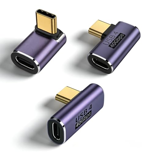 Pack de 3 Adaptadores USB C en ángulo de 90 grados miniatura 1