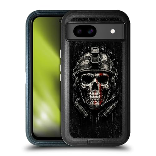 Coque Pixel 8a Casque Noir Crâne Football Anti-Chute et Anti-Rayure