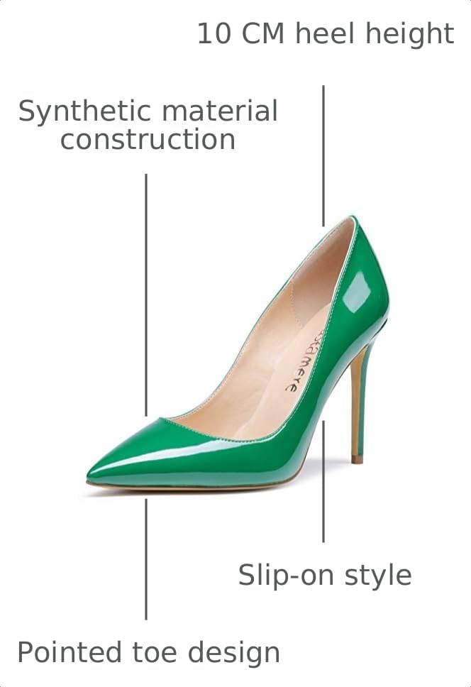 Image of Castamere Womens High Heels Pointed-Toe Slip-on Stilettos Pumps 4Inch Heel Shoes