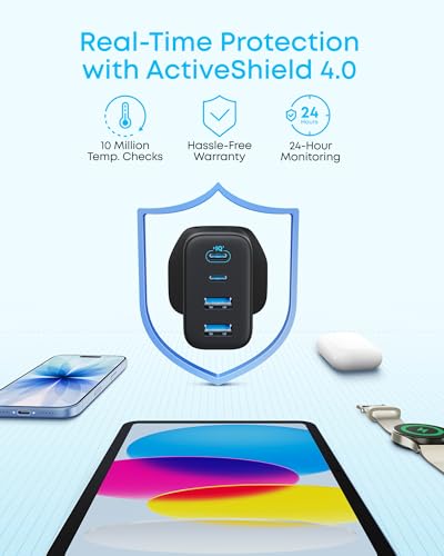 Anker Zolo Usb C Charger Block, 4-Port Wall Adapter With 50W Max Output, 2 USB-C And 2 USB-A, Compact And Stable, For Iphone 17/16 Series, Ipad, Galaxy, And More (Black, Cable Not Included) - 6
