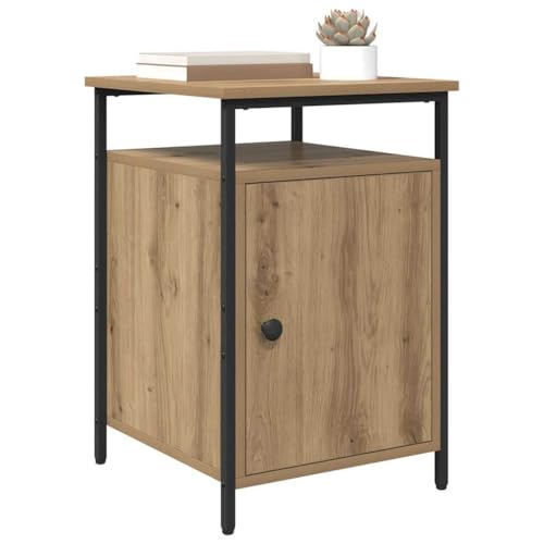 vidaXL Nachttisch Artisan-Eiche 40 x 42 x 60cm Holzwerkstoff, Moderne Schlafzimmermöbel, minimalistischer Nachttisch, kompakter Beistelltisch, funktionale Wohnaccessoires