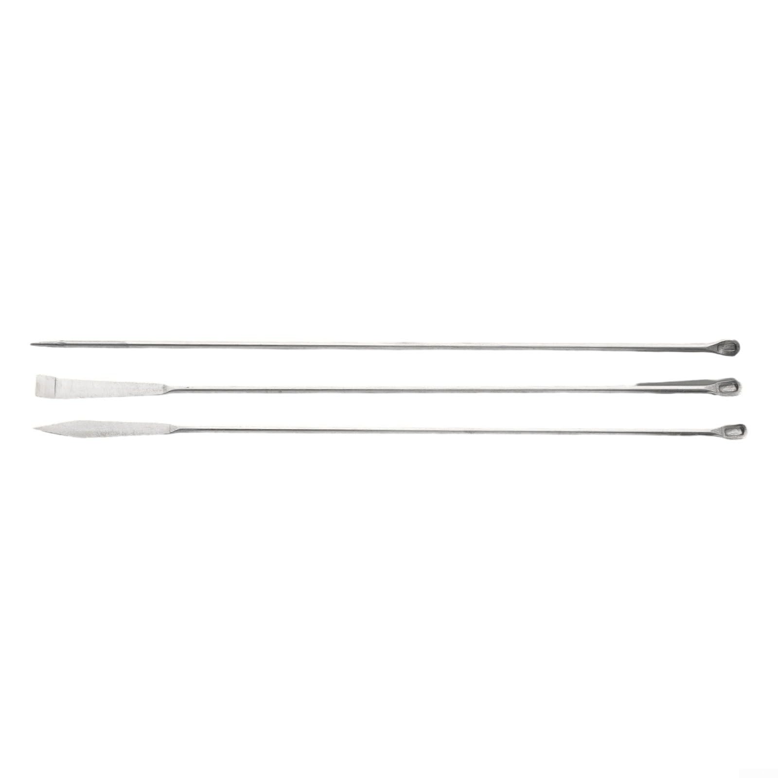 Lot de 3 cuillères et spatules sophistiquées en acier inoxydable pour la manipulation des poudres de laboratoire