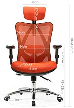 Miniatura 2 de Silla de oficina ergonómica giratoria ejecutiva multifunción de malla con ajustable (negro)