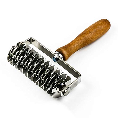 HOPELJ Stainless Steel Lattice Roller, Cake Bread Cookie Pie Pizza Pastry Cutter Hobbing