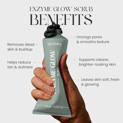 Image of Enzyme Glow Scrub & Detox Clay Face Mask Combo for Women & Men | Face Scrub for Tan Removal, Dead Skin & Blackheads | Clay Mask for Oil Control & Deep Pore Cleansing