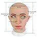 LCUPPON Silicone Female Head Mask for Cosplay Crossdressers Silicone Female Mask Realistic Face (Ivory)