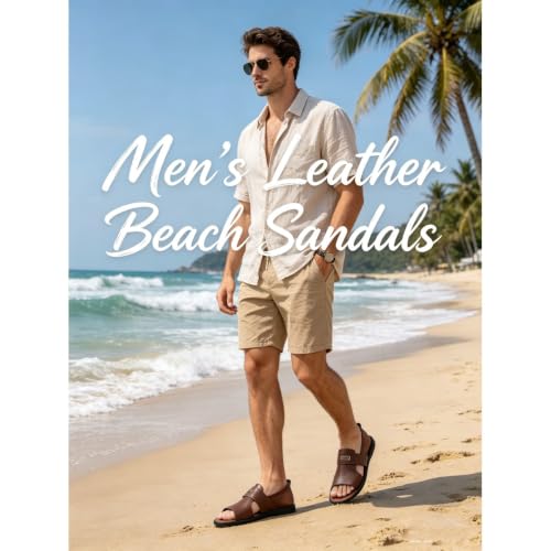 Sandalias de cuero para hombre ideales para caminar, conducir y usar en casa 2