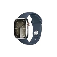 Apple Watch Series 9 GPS + Cellular 41mm Smartwatch con cassa in acciaio inossidabile color argento...