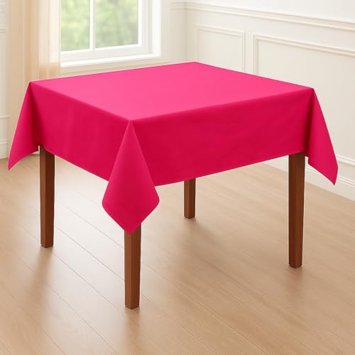 Tischdecke Baumwolle Linon - Uni, Einfarbig, Baumwolltischdecke, Tischtuch, Tischdeko (Pink, 100x100 cm) Tischdecke Baumwolle Linon - Uni, Einfarbig, Baumwolltischdecke, Tischtuch, Tischdeko (Pink, 100x100 cm)