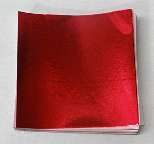 Candy Molds N More 6 x 6 inch Red Confectionery Foil Wrappers, 125