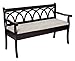 OSP Home Furnishings Coventry Solid Wood and Veneer Storage Bench, Antique Black