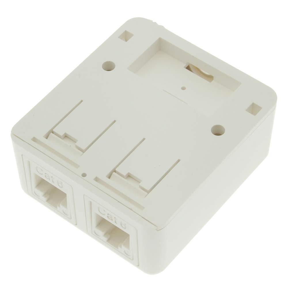 Amazon.com: Beszin 2 Port Cat.6 Keystone Jack Surface Mount Box
