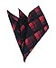 Red Black Norrow Plaid Pre-tie Bow Tie and Pocket Square Set Fashion Design Retro Designer Cravat for Men Boy Kids