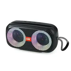 MZ M46VP (Portable Bluetooth Speaker) Dynamic Thunder Sound with RGB Lights 10 W Bluetooth Speaker (Red, Stereo Channel) (Black)