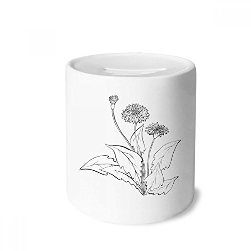 Tirelire pissenlit plantes fleurs boîte de rangement monnaie céramique adulte
