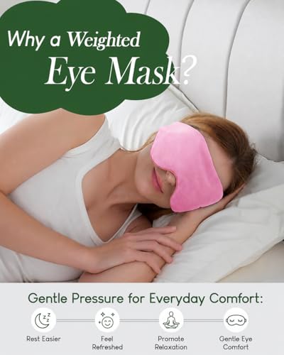 Image of Sivio Weighted Eye Mask for Sleeping, Blackout Sleep Mask for Women & Men
