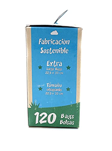 Image of DB Green Sheep Biodegradable Dog Poop Bags, Extra Thick, Extra Strong, Split-resistant Leak-Proof Poop Bags for Dogs, 15 Doggy Bags per Roll, 8 Rolls per Box, Each Dog Poop Bag Measures 9 x 12.5 inch