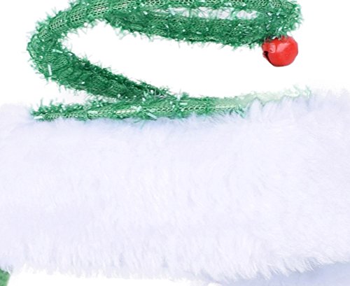 Adjoy Springy Christmas Tree Headband With Bells Santa Headwear - One Size Fits Most #TOP2