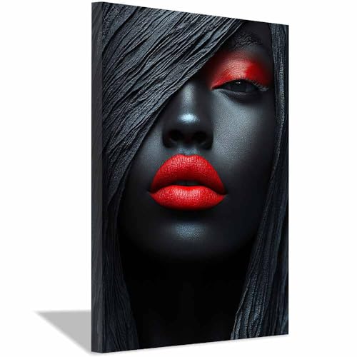 Tableau africaine femme peinture impression sur toile salon moderne