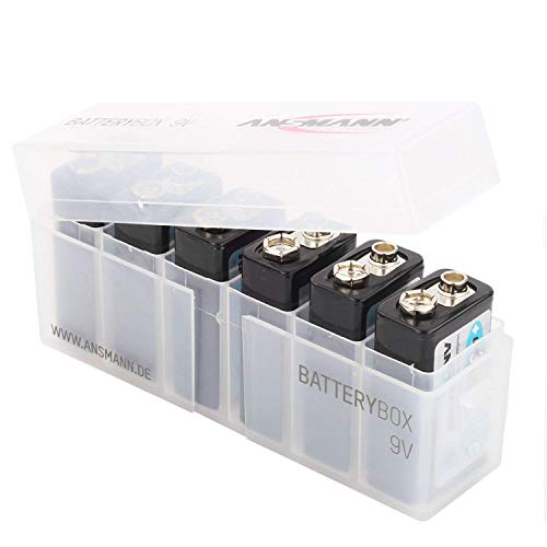 Ansmann Rechargeable 9V Battery 300Mah Pre-Charged Low Self Discharge 9Volt Nimh Rechargeable Battery (6-Pack) + Batterybox For 9V #TOP1