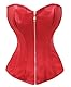 Bslingerie Damen Bustier Korsett, rot, L
