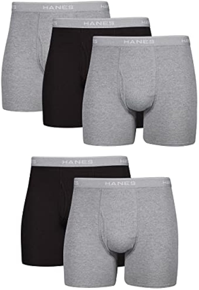 Hanes Boxer Briefs, Cool Dri Moisture-Wicking Underwear, Cotton No-Ride-up for Men, Multi-Packs Available