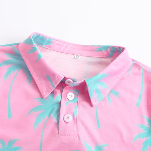 Boys Polo Shirts Hawaiian Golf Shrit Fashion Short Sleeve Kids Cool School Uniform Tops3