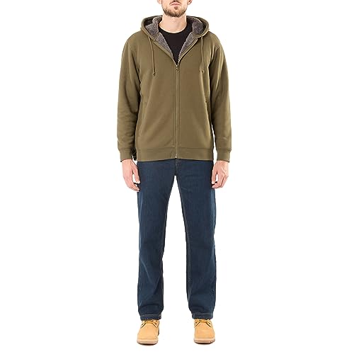Image of Smith's Workwear Mens Big Men's Sherpa-bonded Thermal Knit Hooded Jacket
