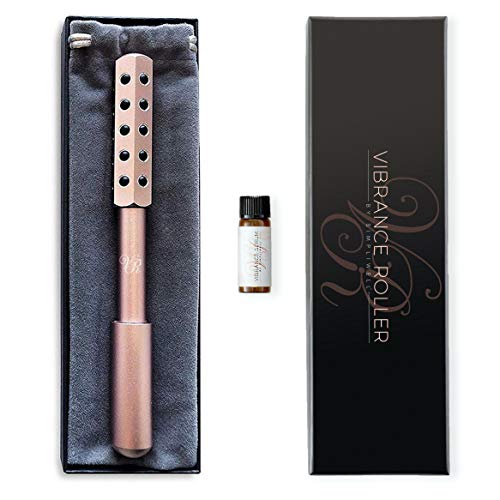 SimpliWell Face Massager + Retinol Serum - Skin Tightening, De-Puffing & Anti-Aging - Rose Gold Vibr - //coolthings.us