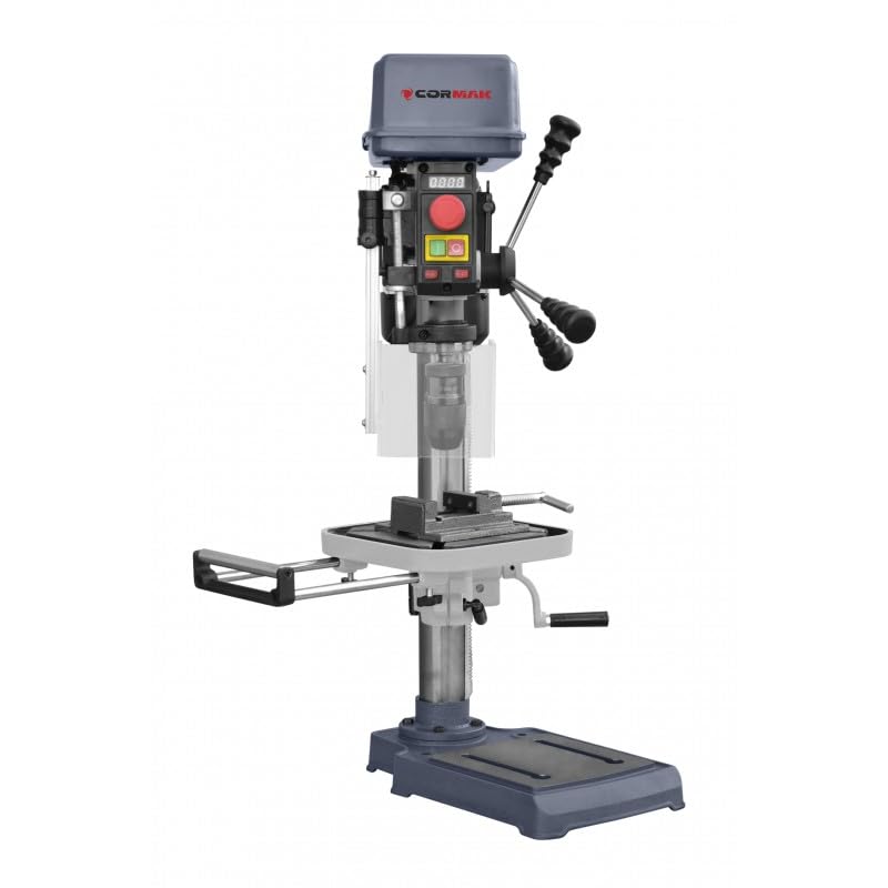 CORMAK Taladro de mesa Z7016 Vario, 700 W, capacidad de perforación de 16 mm, 350-2400 rpm, 230 V