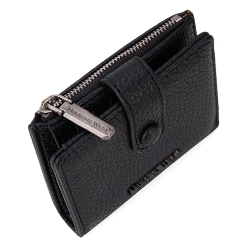 Image of Montana West Wallet Women RFID Blocking Wallets, Card Cases & Money Organizers Wallets with Zipper Coin Pocket, 2 Black, Vintage