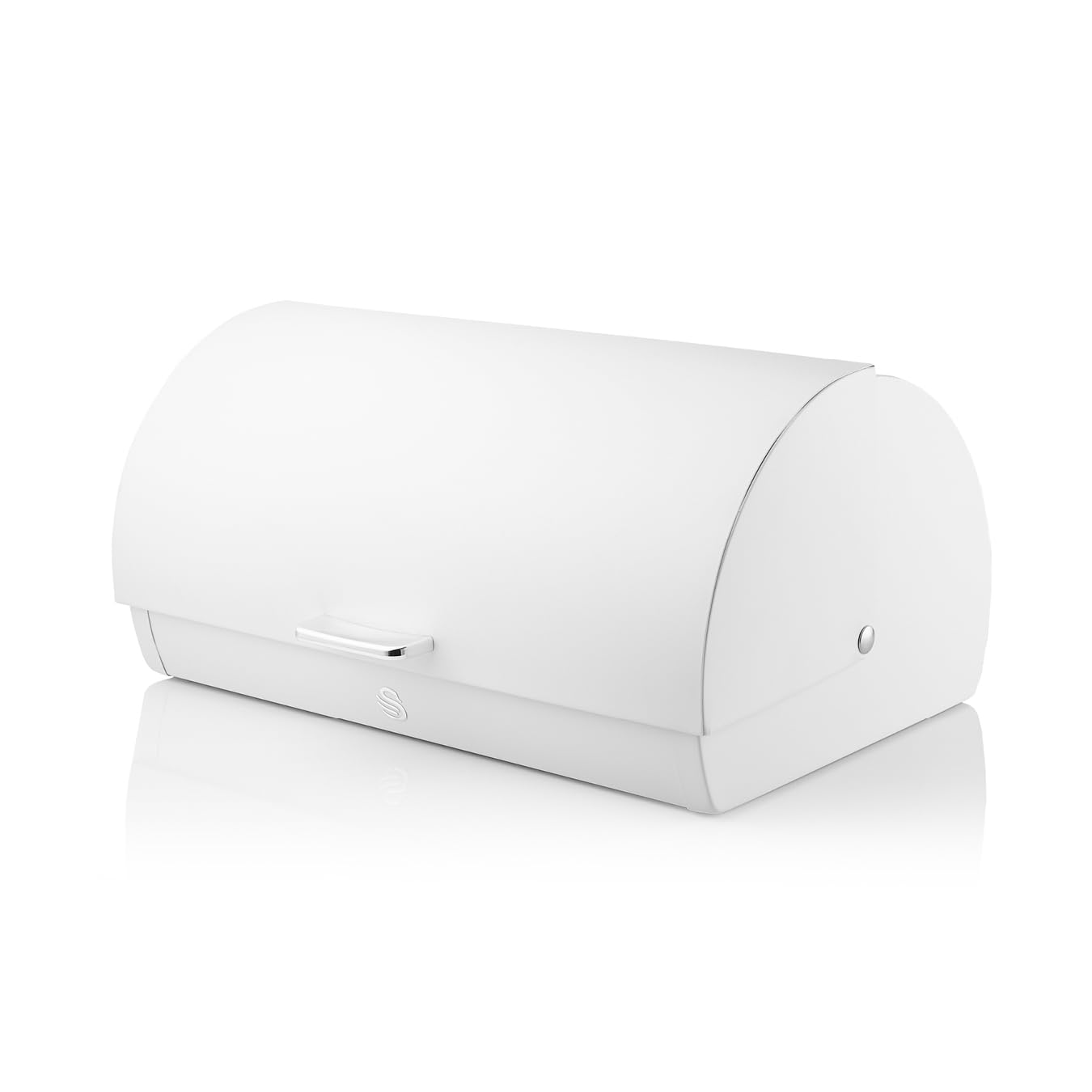Swan Serenity Bread Bin with Roll Top Lid, 14 Litre, White SWKA18535WHT | Size: A