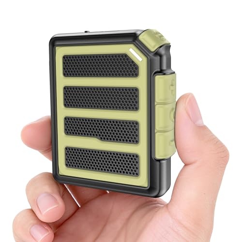 Wearable Bluetooth Speaker, IPX6 Waterproof Clip-On Portable Speaker with Magnetic Back, Up to 25H...
