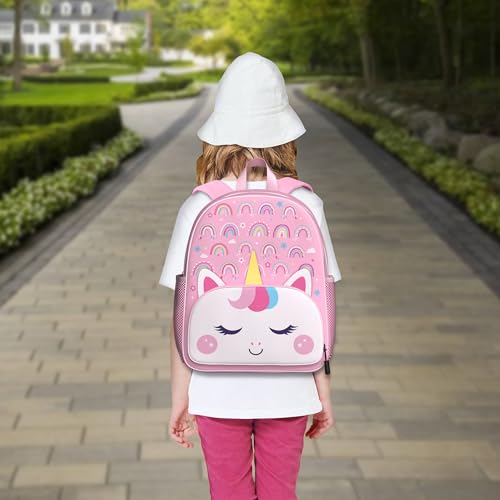 Image of Unicorn Toddler Backpack for Little Kids Water Resistance Kindergarten Preschool Bags Children Schoolbag Cute 3D Animal Cartoon Backpacks Gifts for Baby Boys Girls