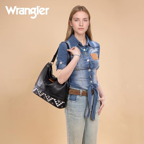 Wrangler Hobo Bags for Women Vegan Leather Top Handle Shoulder Purses and Handbags2