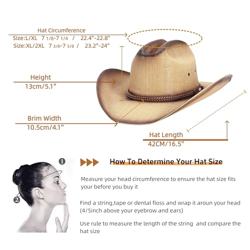 Image of Straw Cowboy Hat, Cattleman Crease 4.1 inch Wide Brim Western