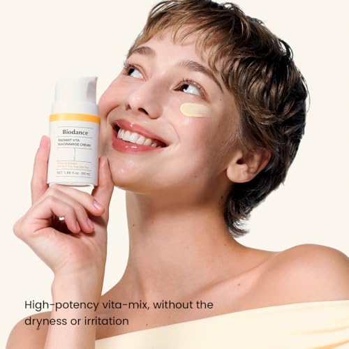 Image of BIODANCE Radiant Vita Niacinamide Cream, Brightening, Dark Spot Correcting, Hydrating Facial Moisturizer with Vitamin C, B12, Korean Skin Care, Self Care Gifts for Women | 1.69 fl.oz, 50ml