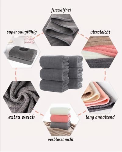 Lumimi Mikrofaser Duschtuch Set Ultraleicht Weich Kuschelig Schnelltrocknend Kompakt für Badezimmer Sport Gym Yoga Unterwegs Sauna… – Ansicht 4