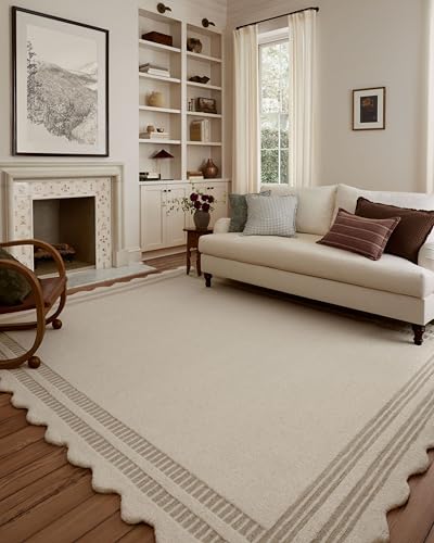 Image of Loloi Chris Loves Julia Scottie Collection SCO-01 Ivory/Grey 5'-0" x 7'-6", .87" Pile Height, Area Rug