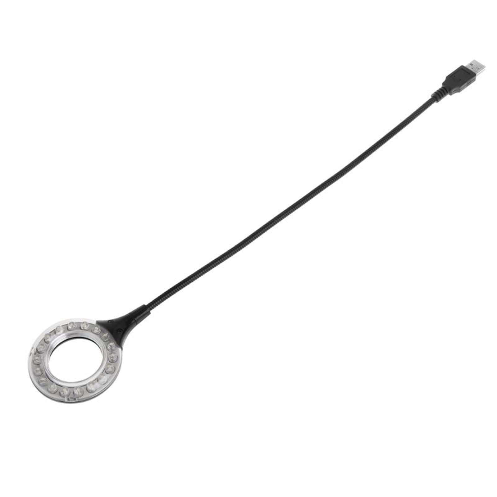 Anello Luce a LED USB Tavolo 5V Lampadina Luminosa Collo di Cigno Flessibile Lettura ad Angolo Regolabile da Campeggio Lampade per Laptop Lampada