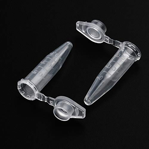 Bronagrand 200 Pieces 0.5Ml Polypropylene Graduated Microcentrifuge Tubes With Attached Lid Clear #TOP5