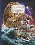  Composition Notebook: Monster Titan Lion Kraken Blank Wide Ruled Mermaids & Friends  Grades K-2 Kindergarten Writing Journal (Draw & Write Exercise Books). 8.5x11 - 110 Pages