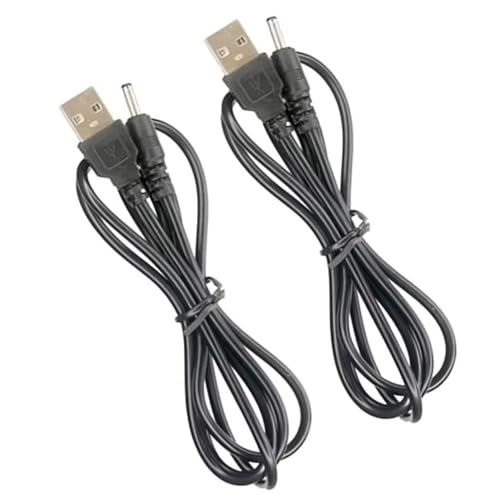 Image of 5A USB Charger Cable with 3.5mm Male DC Plug for Rechargeable Toys, RC Cars, LED Lights, Bluetooth Speakers & Electronic Devices | Fast Charging Power Supply Cable (Pack of 2)