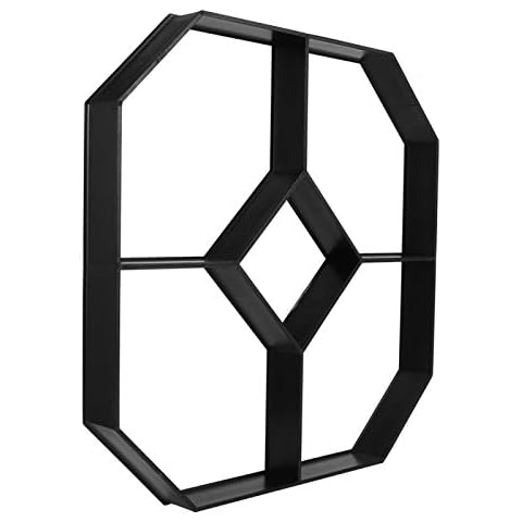 Haowecib Path Maker Mold, Garden Paving Mold Walking Paths Maker Reusable Concrete Pathmate Stone Mold DIY Paving Mold 15.9x15.9x1.6in with Manual for Garden Yard Patio Cover