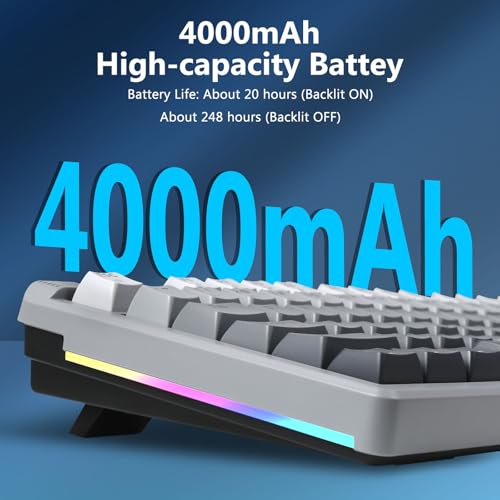 Image of Redragon Wireless Mechanical Keyboard Creamy, Custom 75% Design, Gray