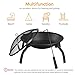 Imagen de Yaheetech Brasero Exterior para Jardín Portátil y Plegable Chimenea para Carbon con Atizador Bolsa Transporte para Hogueras Terraza Camping al Aire Libre 54x38